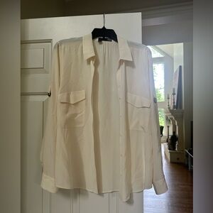Eileen Fisher Silk Cream Blouse
